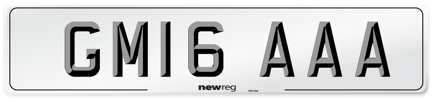 GM16 AAA Number Plate from New Reg